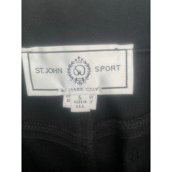 St. John Sport by Marie Gray Women’s Black Straight Trouser Size 6 - Picture 3 of 5